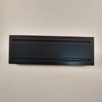 GIO STAINLESS STEEL SOLID MATT BLACK CHANNEL SHOWER GRATE 250MM