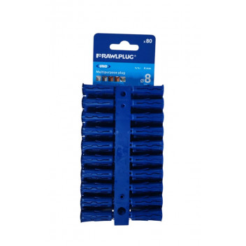 RAWPLUG BLUE MULTI PURPOSE WALL PLUG 8MM 8PIECE