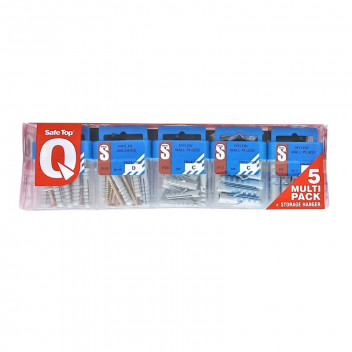 SAFETOP ANCHOR NAIL IN AND NYLON WALL PLUG MULTIPACK