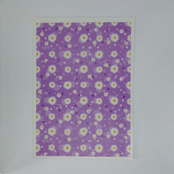 CRAFT LILAC DAISY FAUX LEATHER A5