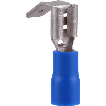 RUWAG PRE-INS PIGGY BACK TERMINAL BLUE 6.3MM 25 PER PACK