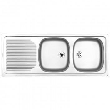 FRANKE PROJECTLINE DOUBLE BOWL SINK INC. WASTE INSET 1160X460MM