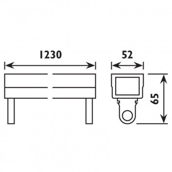 RADIANT 4FT OPEN CHANNEL KKA14 SINGLE LED FITTING