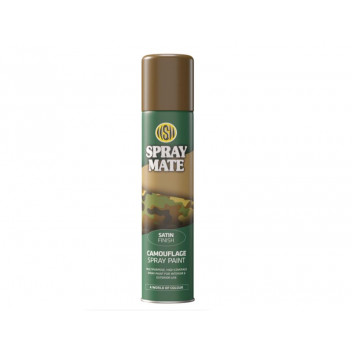 SPRAYMATE SATIN EARTH BROWN CAMOUFLAGE SPRAY PAINT 250ML