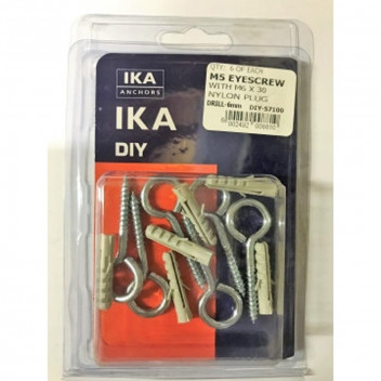 SCREW  EYE  6X30  6PP  DIY-57100  IKA