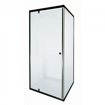 BLACK FRAMED PIVOT SHOWER DOOR