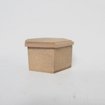SMALL HEXAGONAL TRINKET WOOD BOX