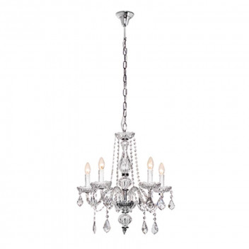 EUROLUX 5XE14 BLACK CHROME TOLEDO CHANDELIER
