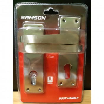 BOLTFIX VICTORIAN STRAIGHT CYLINDER LOCKSET SATIN NICKEL SAMSON.