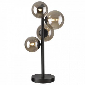 LAMP TABLE TL600BLACK WITH SMOKE GLASS BALLS 500M HEIGHT BRIGHTSTAR