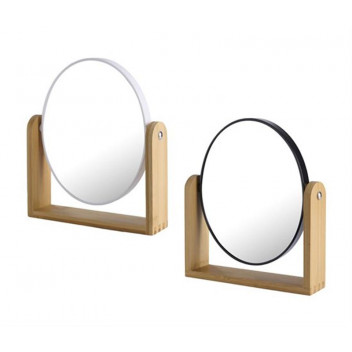 MIRROR WITH BAMBOO STAND