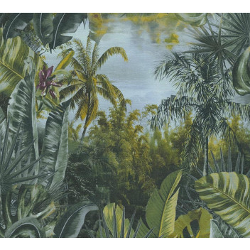TRANQUIL JUNGLE GREEN WALLPAPER 10.05M X 0.53M