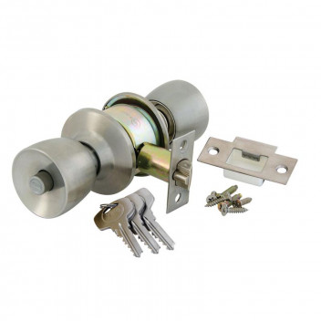 YALE SATIN SILVER TULIP CYCLINDER KNOBSET