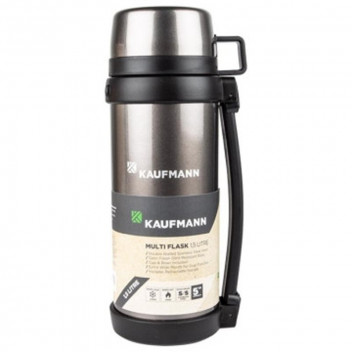 KAUFMANN GREY STAINLESS STEEL FLASK 1.5L