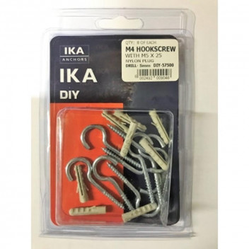 HOOK SCREW DIY-57500   4.5X50 4PP IKA