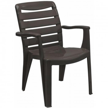 MIA CAPPUCCINO POLYPROPYLENE HIGH BACK CHAIR 601X588X510MM