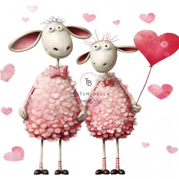 DECOUPAGE SWEETHEART SHEEP A3