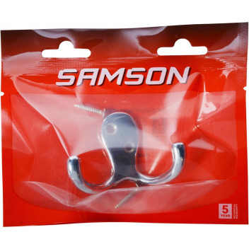 CHROME PLATED DOUBLE ROBE HOOK