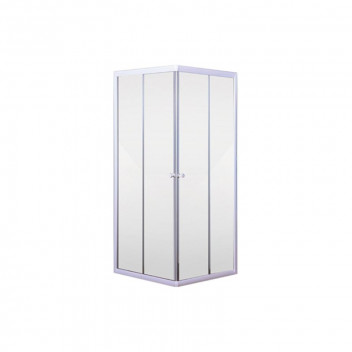 AQUATIDE WHITE CLEAR GLASS CORNER ENTRY SHOWER DOOR 885X885X1850