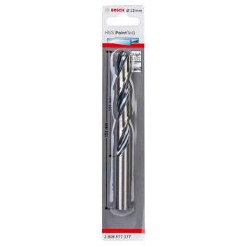 ROBERT BOSCH DRILL TWIST HSS POINT TEQ SILVER 13.0MM.