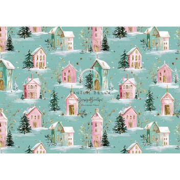 DECOUPAGE PASTEL COTTAGES A3
