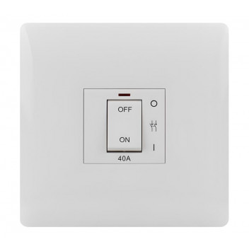 LEGRAND YSALIS WHITE STOVE ISOLATOR 40A 100X100MM
