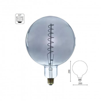 OLITE LED FILAMENT BULB E27 G200 DIMM GREY 4W