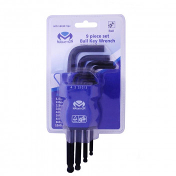SET WRENCH M72-BKW BALL KEY 1.5-10MM 9PC MARATHON