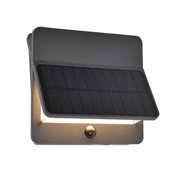 EUROLUX ALENTA SOLAR OUTDOOR WALL LIGHT PIR