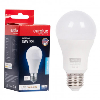 EUROLUX BULB A60 E27 DAYLIGHT 15W 240V