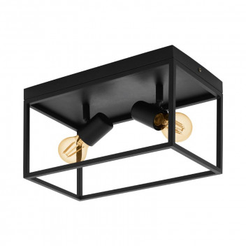 EUROLUX CEILING LIGHT SILENTINA BLACK 2LIGHT 360MM
