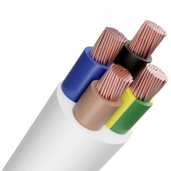 A FLEXIBLE, GENERAL-PURPOSE PVC-INSULATED POWER CABLE WITH FOUR CONDUCTORS PLUS