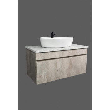 GREY WALL HUNG NILE CABINET WITH TOP 900X460X440MM