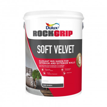 DULUX ROCKGRIP SOFT VELVET PVA PAINT 5L
