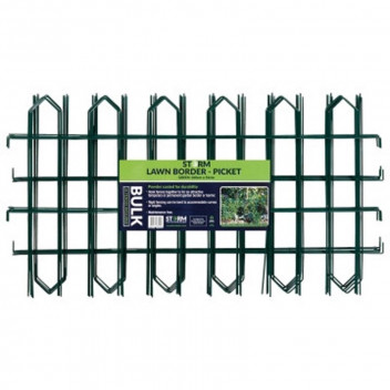 STORM LAWN BORDER PICKET GREEN FENCE 10PER PACK