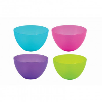 MOTOQUIP TRANSLUCENT POLYPROPYLENE OPP BOWL SET 14CM 4 PIECES