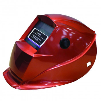 MATWELD AUTO DARKENING ADJUSTABLE HELMET SHINEY RED