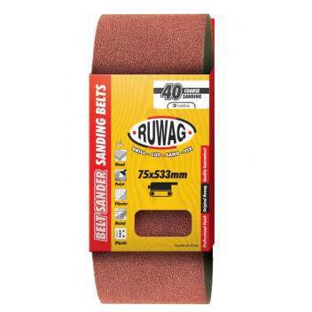 RUWAG SANDING BELT 75X533MM P80 3PACK