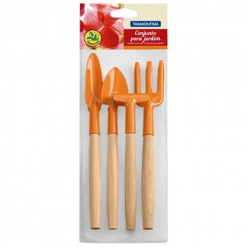 WOODEN HANDLE GARDEN TOOL SET 4PIECE