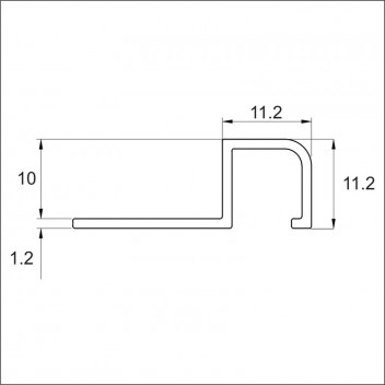 STRAIGHT EDGE LEAD TRIM DECOR  10MM X 2.5M