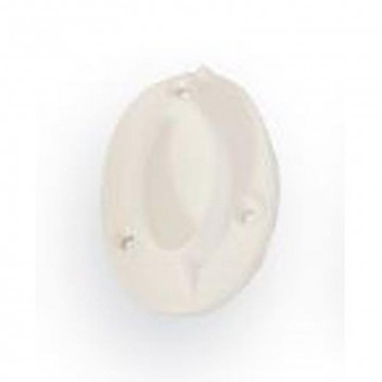 FIT RAIL CUPBOARD OVAL WHITE 19MM
