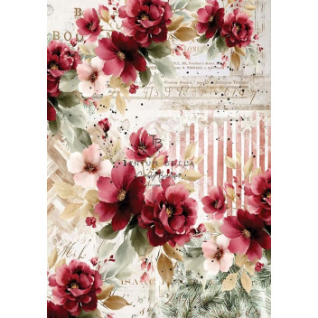 CHERISHED BLOOMS DECOUPAGE A4