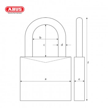 ABUS BRASS SINGLE BLISTER PADLOCK 65 40MM