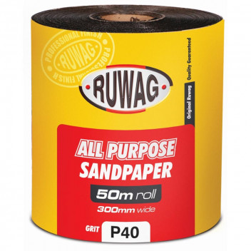 RUWAG ALL PURPOSE SANDING ROLLS 300MMX1M 60G