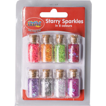 MINI CRAFT STARRY SPARKLES INCLUDING 8XDIFFERENT COLOURS