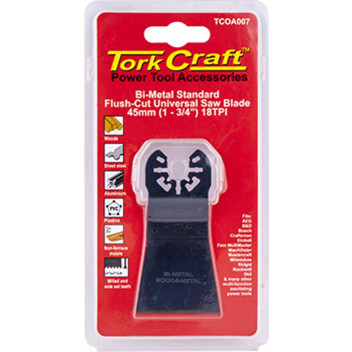 TORK CRAFT QUICK CHANGE FLUSH CUT UNIVERSAL SAW BLADE 45MM(1-3/4\')18TPI