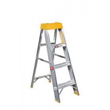 FOUR STEP ALUMINIUM INDUSTRIAL LADDER 1.2M 150KG