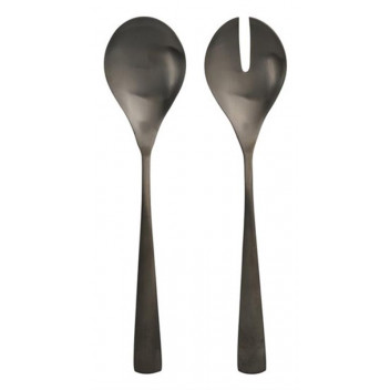 BLACK CUTLERY SALAD SET