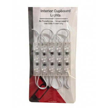 LIGHT FITTING 3 LED PPLHT.3LED/5 WHITE  5PCS