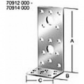 CONNECTOR ANGLE 70924000 SENDZIMIR GALVANIZED 70X70X55MM